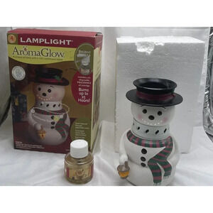 AromaGlow Home Fragrance Snowman Oil Lamp Holiday Living Fragrance Complete